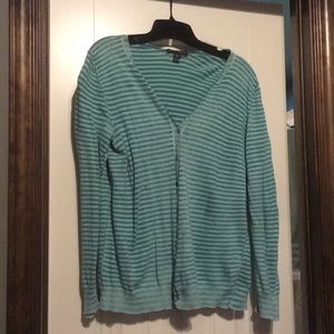 Striped Turquoise Banana Republic Cardigan